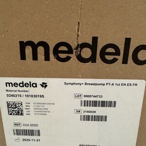 Medela Symphony+ Breastpump - new opened box 0 hour 0 error